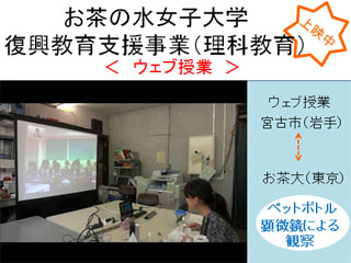 お茶の水女子大学 復興教育支援事業（理科教育） ウェブ授業 ペットボトル顕微鏡による観察